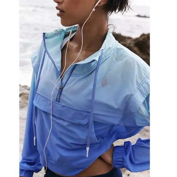 Free People Movement Ombre Backspin Quarter Zip Top Pullover - Picture 1 of 4